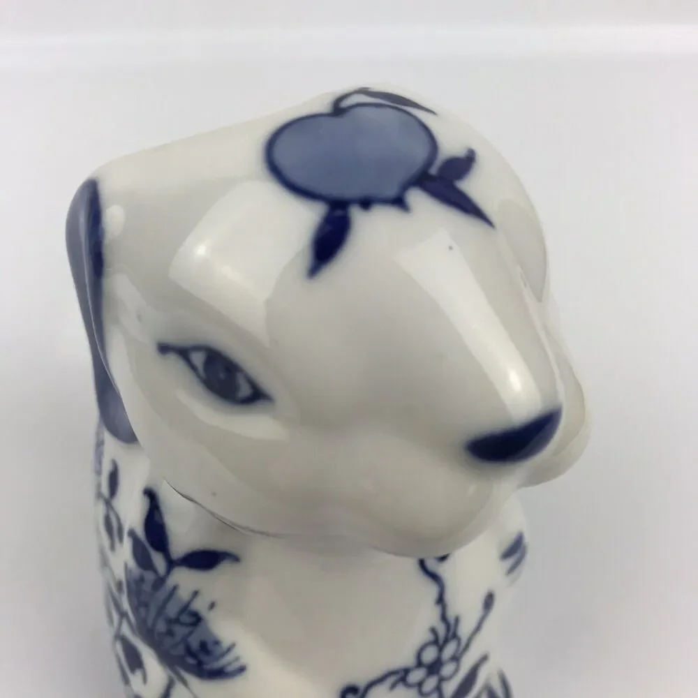 Baum Bros Formalities Bunny Rabbit Creamer Figurine White Blue Porcelain
